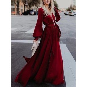 Long Wine colored dress